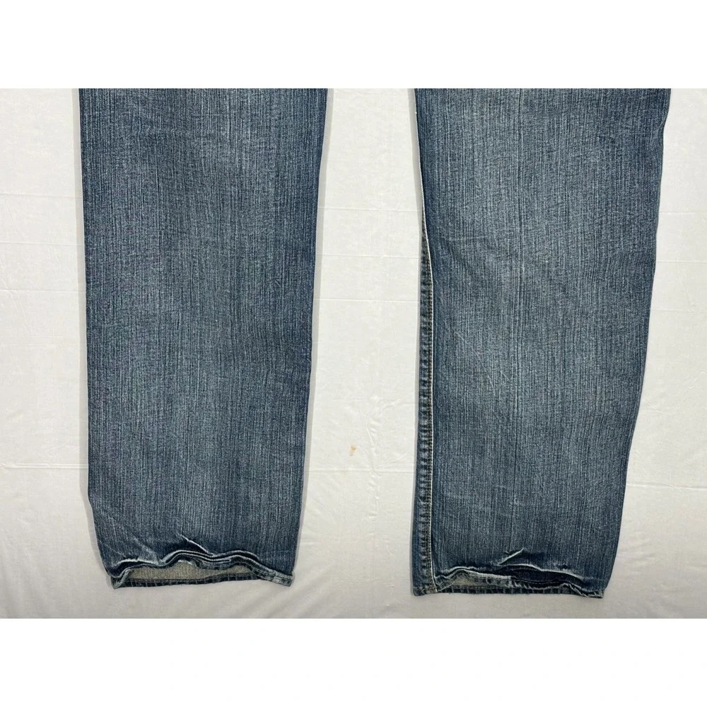 Guess Los Angeles Sunset Relaxed Fit‎ Straight Leg Jeans Mens Blue Denim 36 x 35